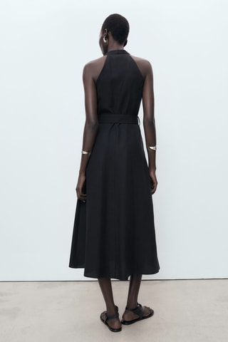 Robe Lyocell ceinture - Noir