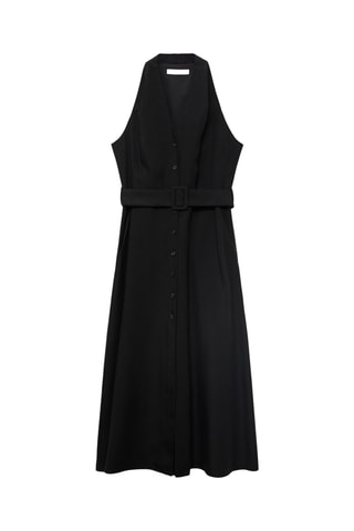 Robe Lyocell ceinture - Noir