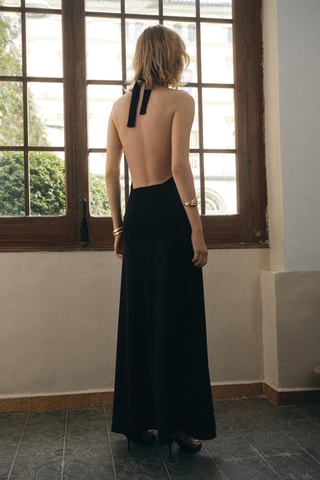 Robe combinée à emmanchures américaines - Noir