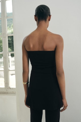 Top bustier maille - Noir