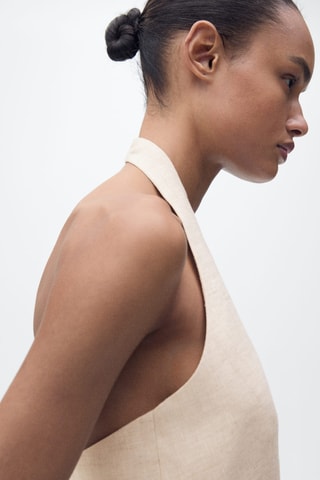 Gilet costume lin - Gris clair