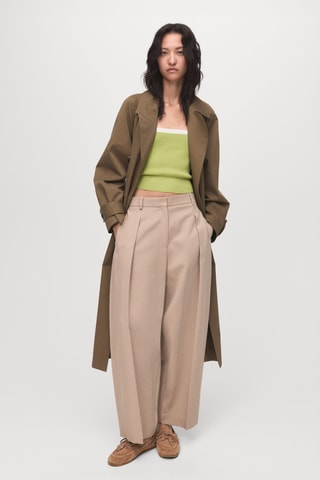 Top maille dos croisé - Vert pastel