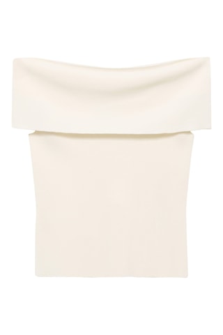 Top bustier maille - Blanc cassé