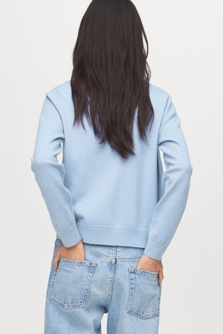 Cardigan maille losanges - Bleu clair