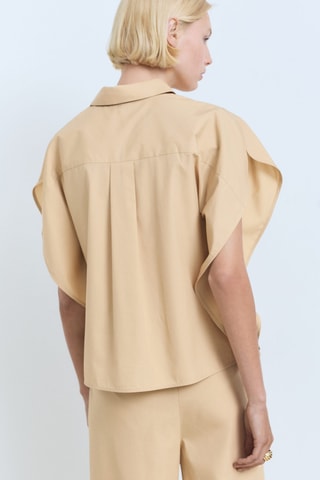 Chemise oversize manches courtes - Marron