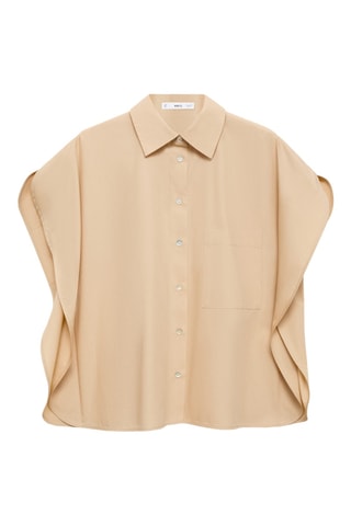 Chemise oversize manches courtes - Marron