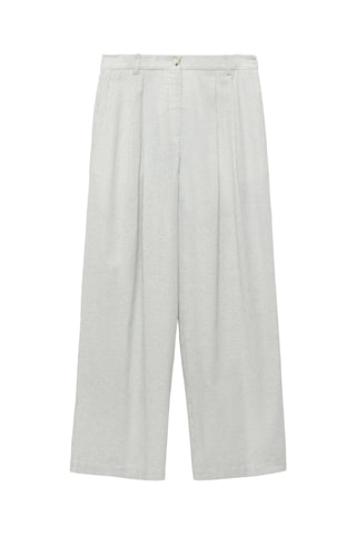 Pantalon de costume droit lin mélangé - Ecru