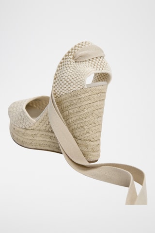 Espadrilles compensées - Ecru
