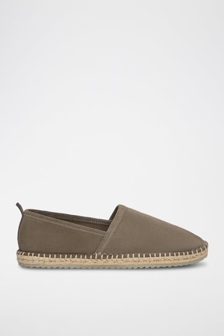 Espadrillas in pelle scamosciata - Taupe