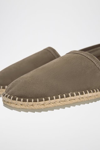 Espadrillas in pelle scamosciata - Taupe