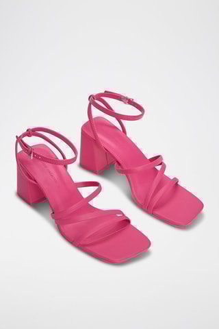 Sandales à talons - Fuchsia