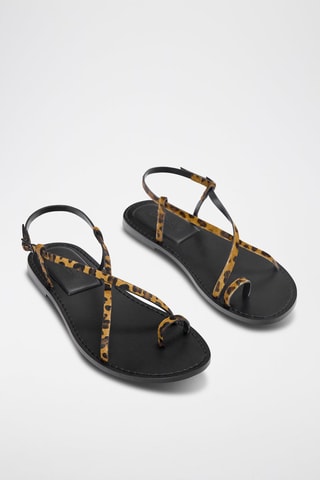 Sandales en cuir - Noir