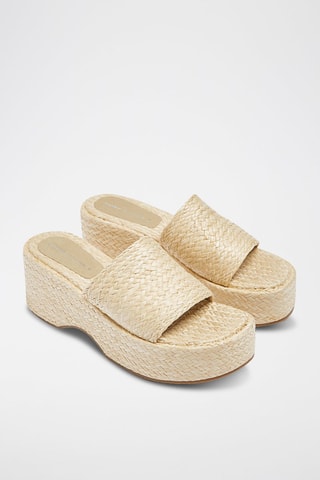 Sandales plateformes Beige