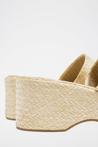 Sandales plateformes Beige