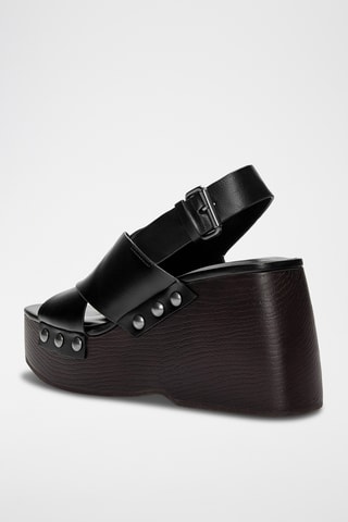 Sandales compensées - Noir