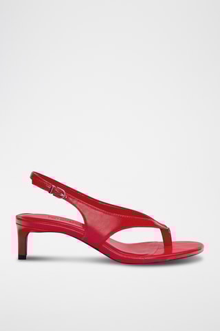 Sandales à talons - Rouge