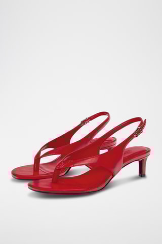 Sandales à talons - Rouge