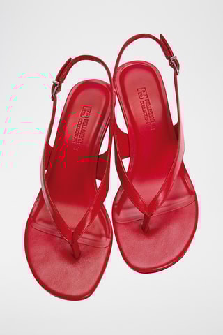 Sandales à talons - Rouge