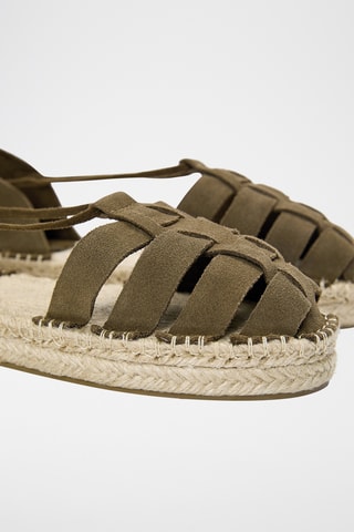 Sandales en nubuck - Kaki