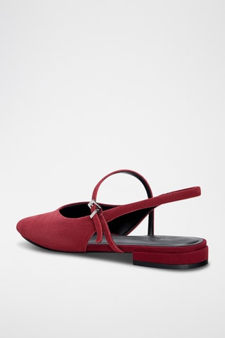 Sandales en nubuck - Rouge