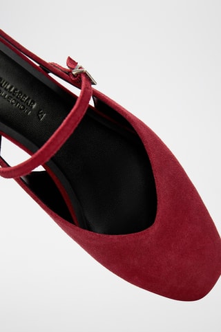 Sandales en nubuck - Rouge