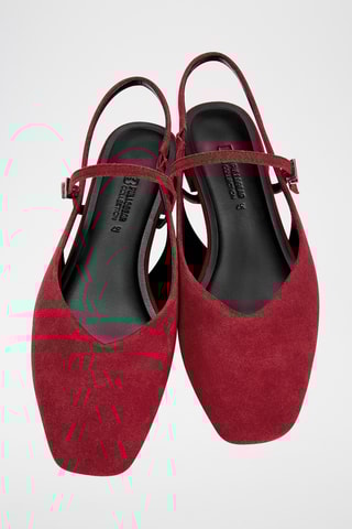 Sandales en nubuck - Rouge