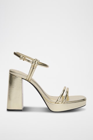 Sandales à talons - Doré
