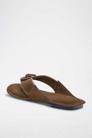 Sandales en nubuck - Marron