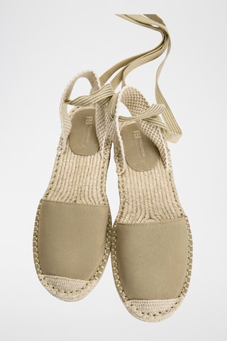 Spartiates en nubuck - Vert