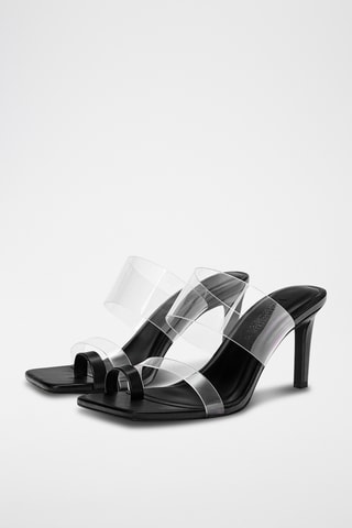 Sandales à talons - Noir et blanc