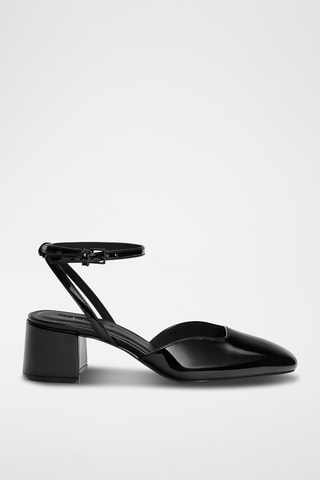 Sandales à talons vernies - Noir