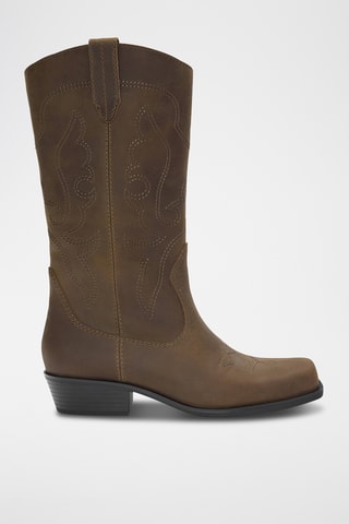 Bottes en cuir - Marron