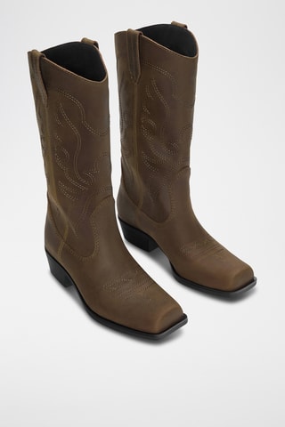Bottes en cuir - Marron