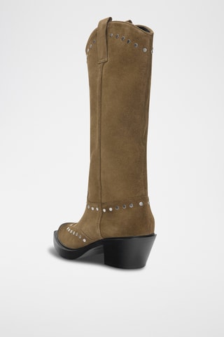 Bottes en nubuck - Kaki