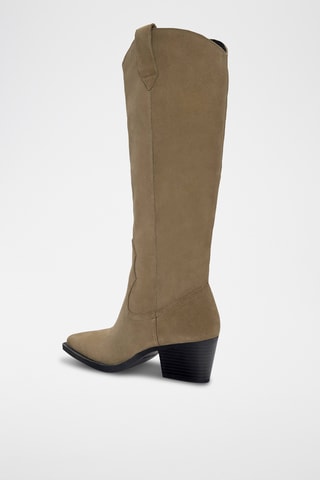 Bottes en nubuck - Taupe