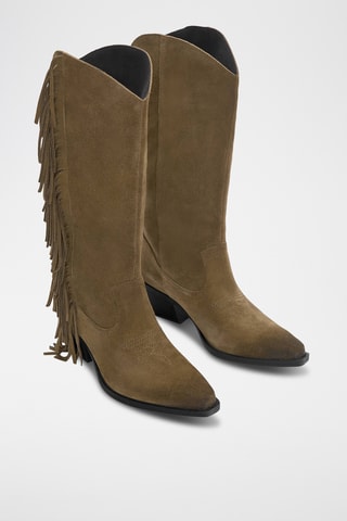 Bottes en nubuck - Camel