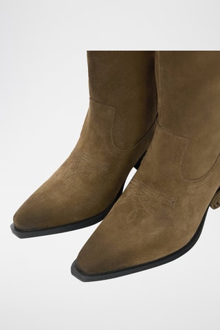 Bottes en nubuck - Camel