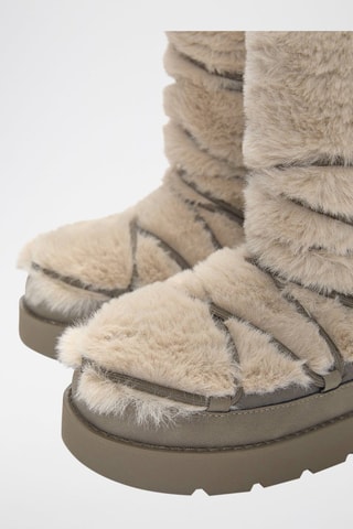 Après-ski fourrés - Beige