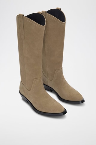 Bottes en cuir - Beige