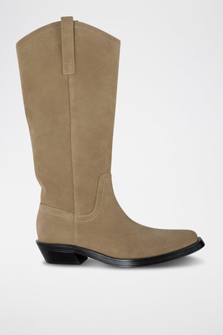 Bottes en cuir - Beige