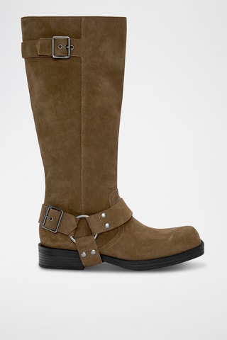 Bottes en nubuck - Marron