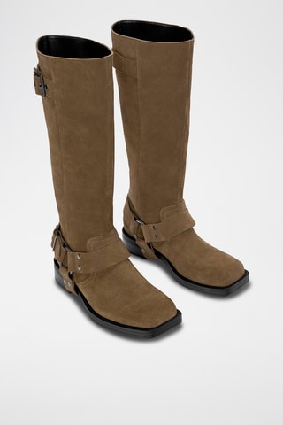 Bottes en nubuck - Marron