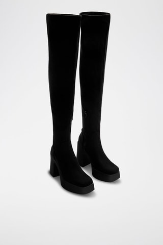 Cuissardes à talons - Noir