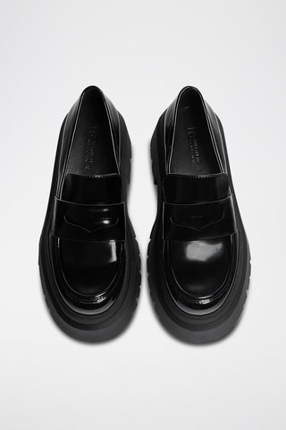 Mocassins plateformes vernis - Noir