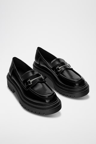 Mocassins à talons - Noir