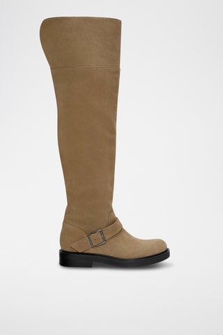 Cuissardes en nubuck - Beige