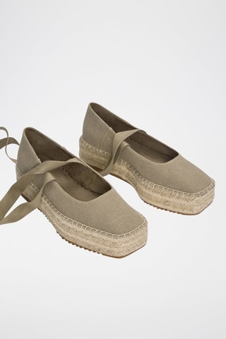 Ballerines compensées - Taupe