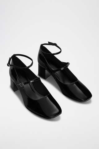 Babies à talons vernies - Noir