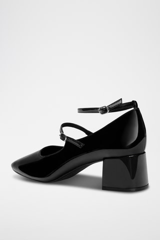 Babies à talons vernies - Noir