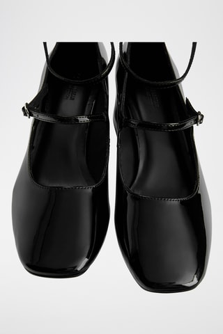 Babies à talons vernies - Noir